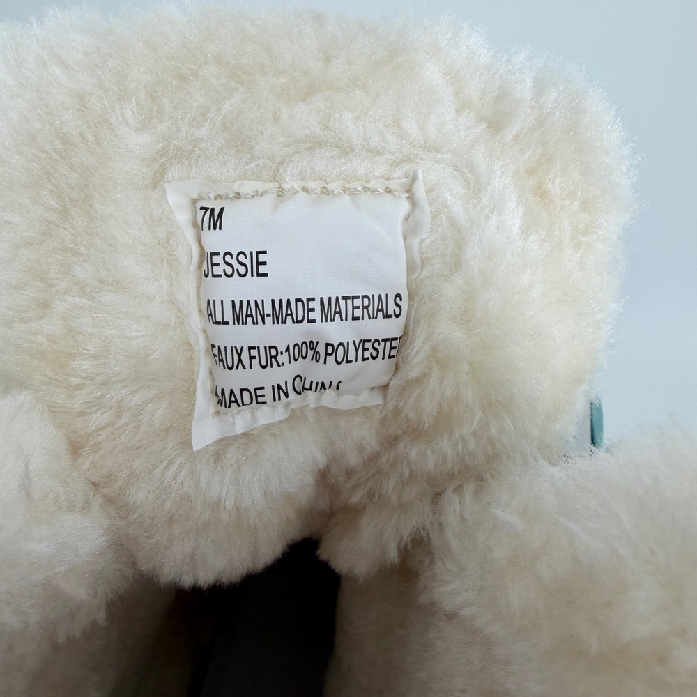 Totes Waterproof Insulated Winter Sno Boot Women Size 7 Cream Tan Faux Fur Lined - Picture 11 of 16